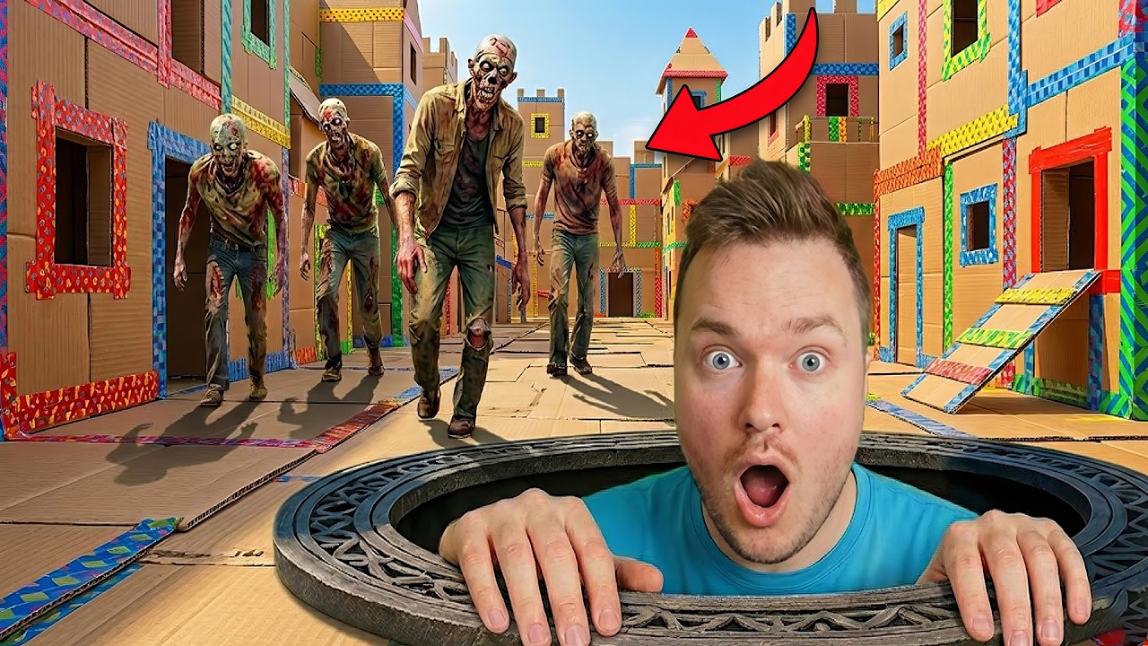 Escaping Zombie Infested Box Fort City!