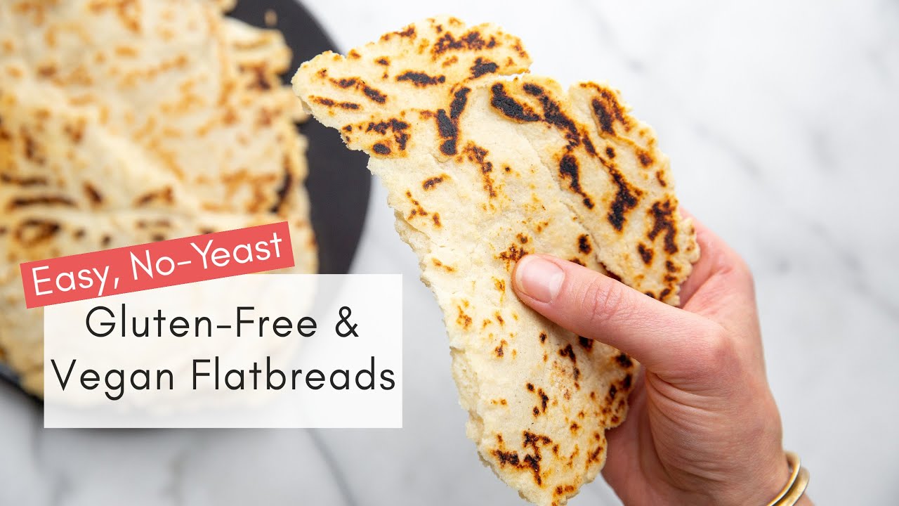 Tender & Flaky Gluten Free Vegan Flatbreads (No-Yeast Naan Breads!)