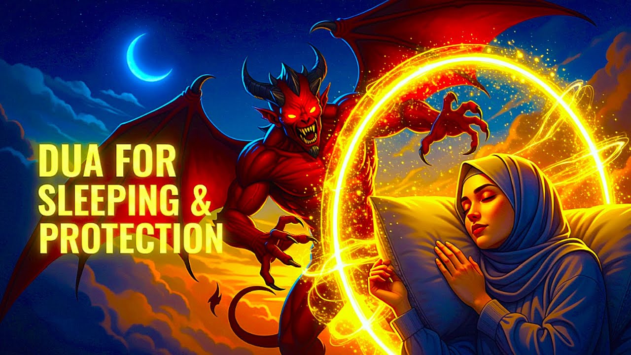 Sleep Under Allah’s Light 💫 Dua Before Sleeping for Protection from Hidden Evil, ruqyah for sleeping