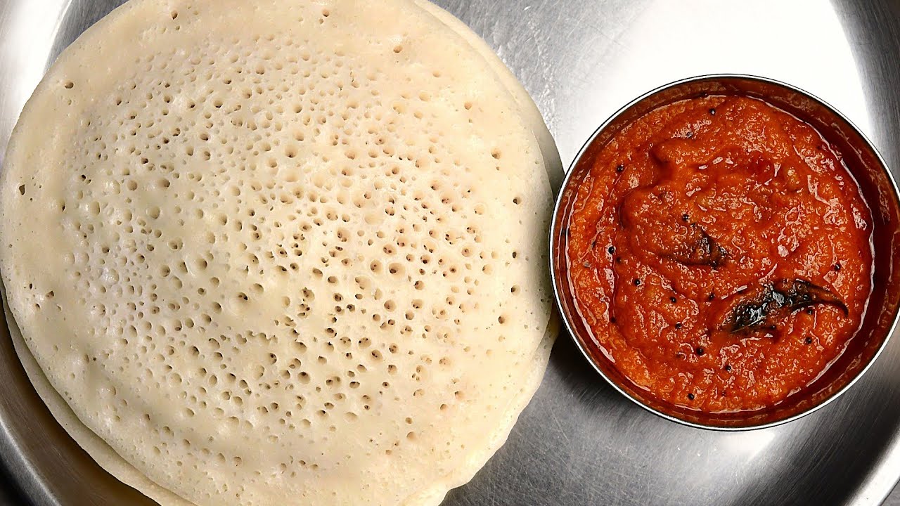 Instant Sponge Dosa & Chutney/ Spicy Red Chutney/ No Fermentation Dosa