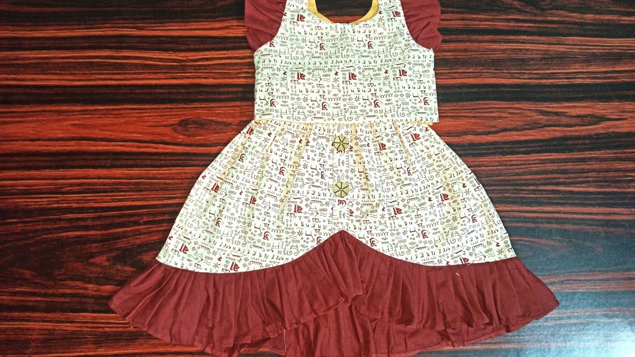 Kids top and skirt cutting and stitching / 2.5 to 3 year baby girl