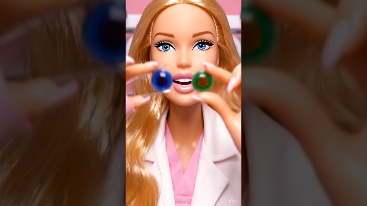 👁️✨ ASMR Barbie Eye Exam… Colored Contacts or Glasses?! 💕 