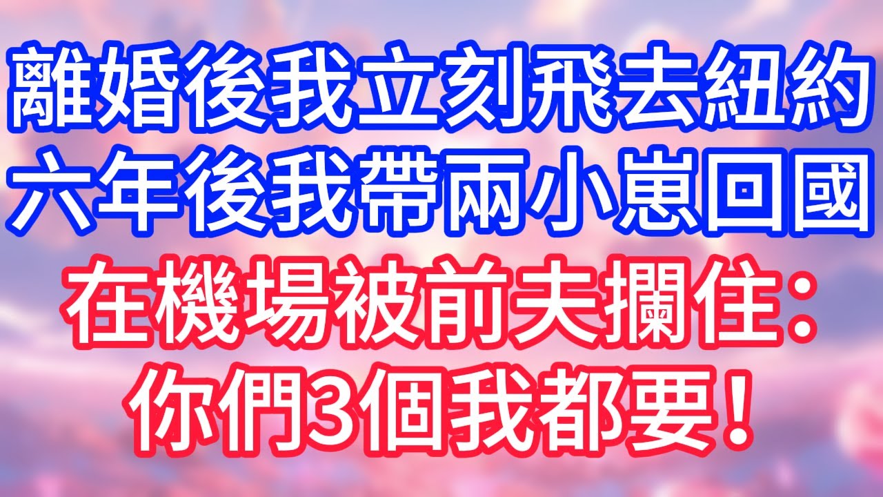 【情感故事】離婚後我立刻飛去紐約，六年後我帶兩小崽回國，在機場被前夫攔住：你們3個我都要！#故事 #人生哲理