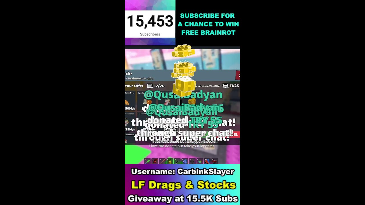 🔴 STEAL A BRAINROT GIVEAWAY & DUELS LIVE | SAB TRADING LIVE | NEW TRADING MACHINE! Shorts Stream