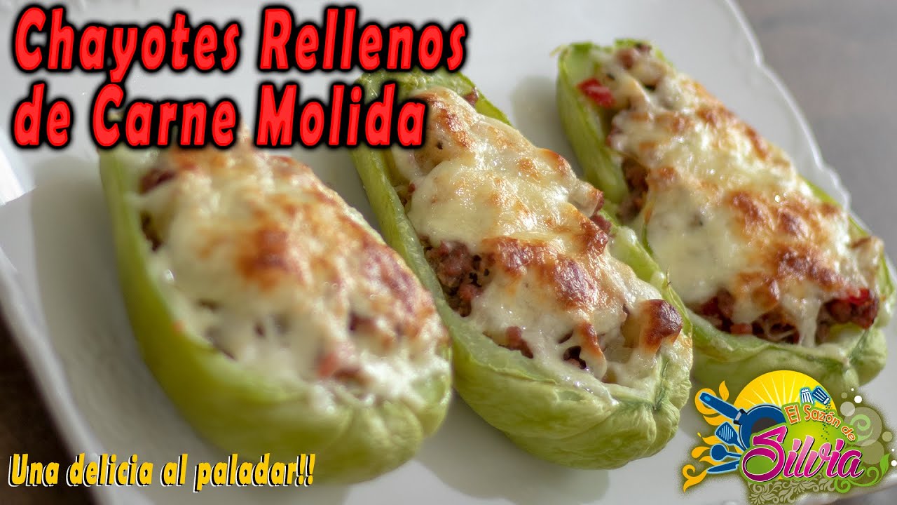 Chayotes Rellenos de Carne Molida - ElSazóndeSilvia