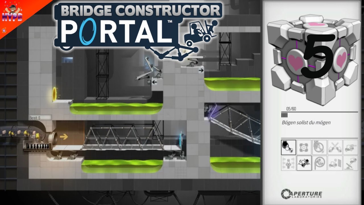 Bridge Constructor Portal 🌉 [5] ★ B&ouml;gen sollst du m&ouml;gen