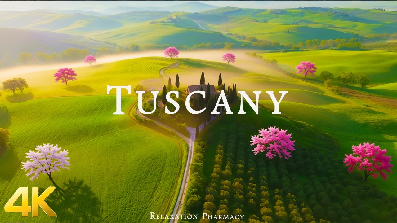 Tuscany 4K Ultra HD - Relaxation Film 4K - Stunning Beautiful Nature With Relaxing Music
