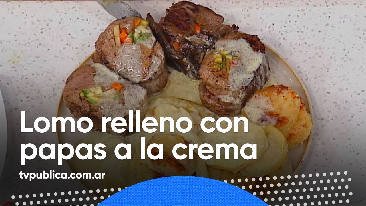 Lomo relleno con papas a la crema - Cocinate