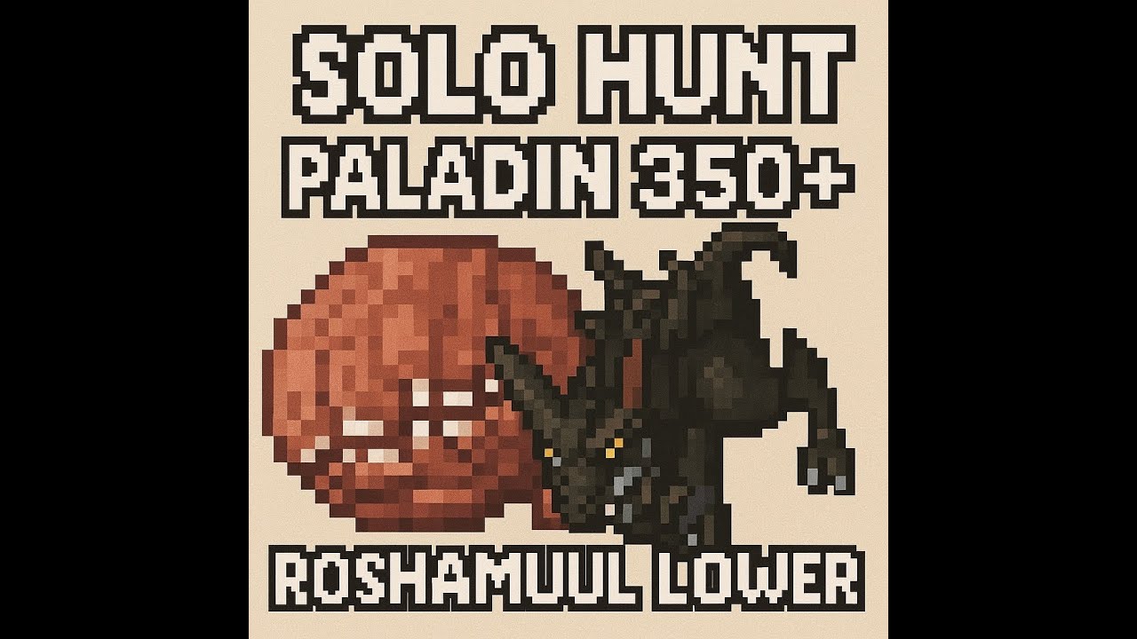 Tibia - Solo Hunt Paladin 350+ Roshamuul lower