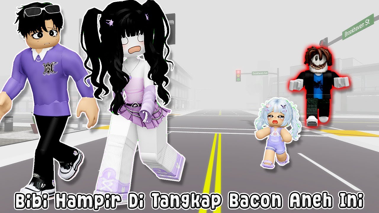 BIBI KETINGGALAN PAS KITA DIKEJAR BACON ANEH INI | BROOKHAVEN RP