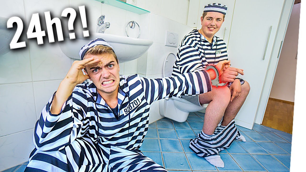 24H GEFESSELT mit HANDSCHELLEN! ... oder auch nicht? 😏😏