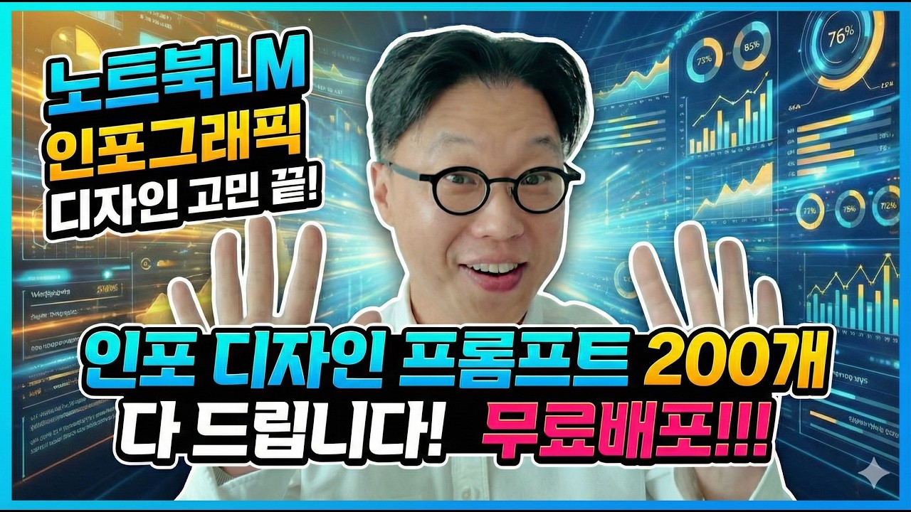 노트북LM 인포그래픽 디자인 고민 끝! 인포 디자인 프롬프트 200개 다 드립니다! 무료배포!!!