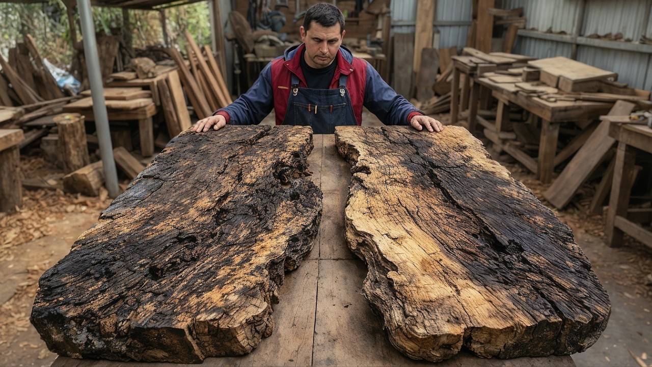 Everyone Mocked These 2 Hard Old Wood SlabsUntil the Craftsman Created an Unbelievable Masterpiece