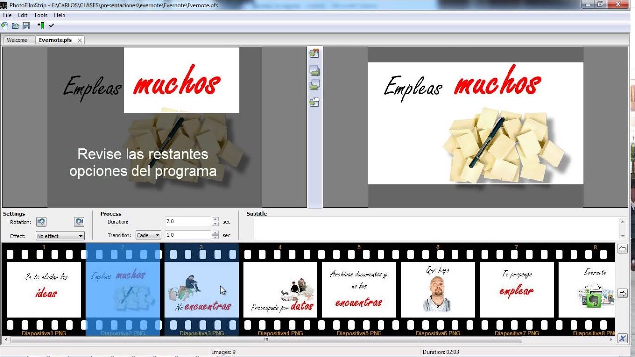 Tutorial de PhotoFilmStrip