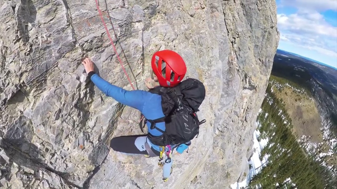 Rock Climb Yamnuska - Smeagol 3 Pitch 5.9+ Trad Route