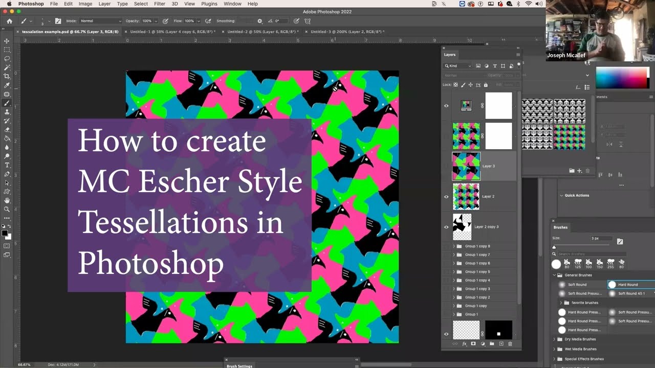 MC Escher Style Tessellations in Photoshop