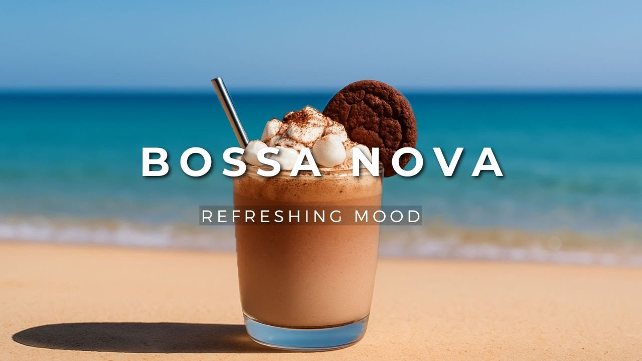 Morning Bossa Nova – Beach Café | Ocean Waves 🌊| Relaxing Music for Study, Work | 1 Hour BGM