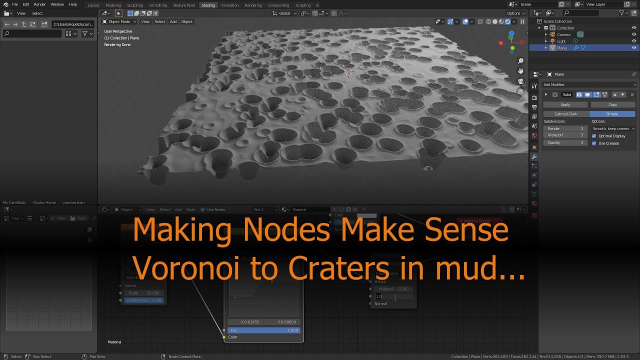 Blender material nodes Voronoi 01