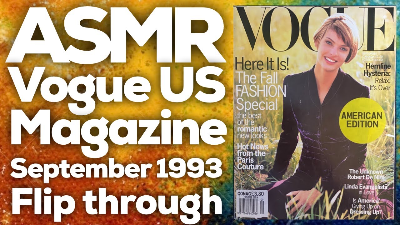 ASMR Vogue US magazine September 1993 flip through, StevenAntonyASMR