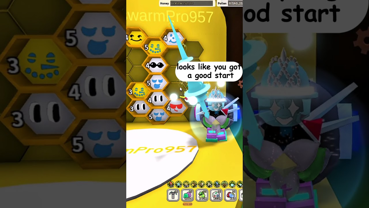 Level 4 Hive Switches to White😆#beeswarmsimulator