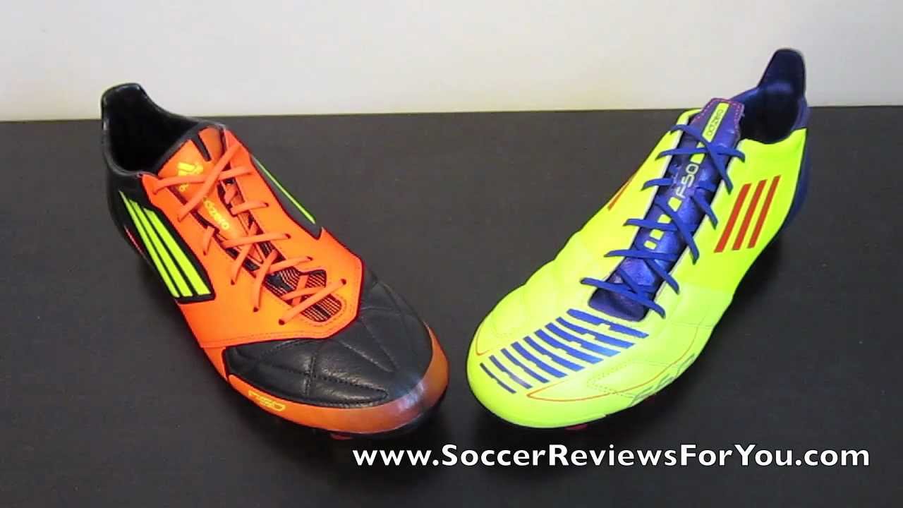 Adidas F50 adizero miCoach Leather VS Adidas F50 adizero Leather - Comparison