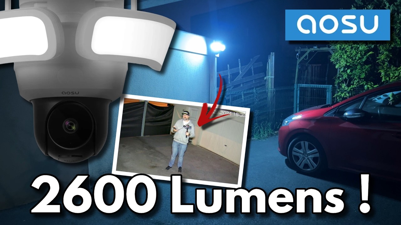 💡 Une caméra avec un éclairage surpuissant ! Aosu Floodlight Cam Pro 🔦🎥