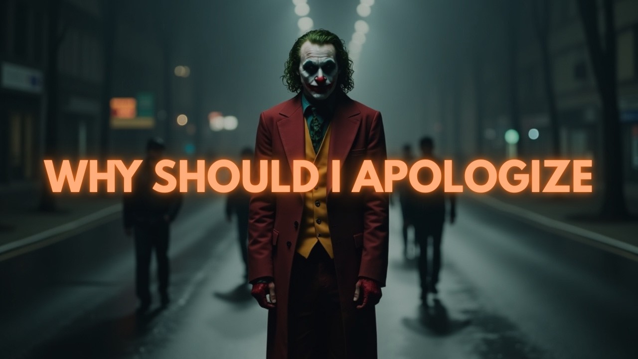 WHY SHOULD I APOLOGIZE | Dark Motivation | Joker Powerful Speech