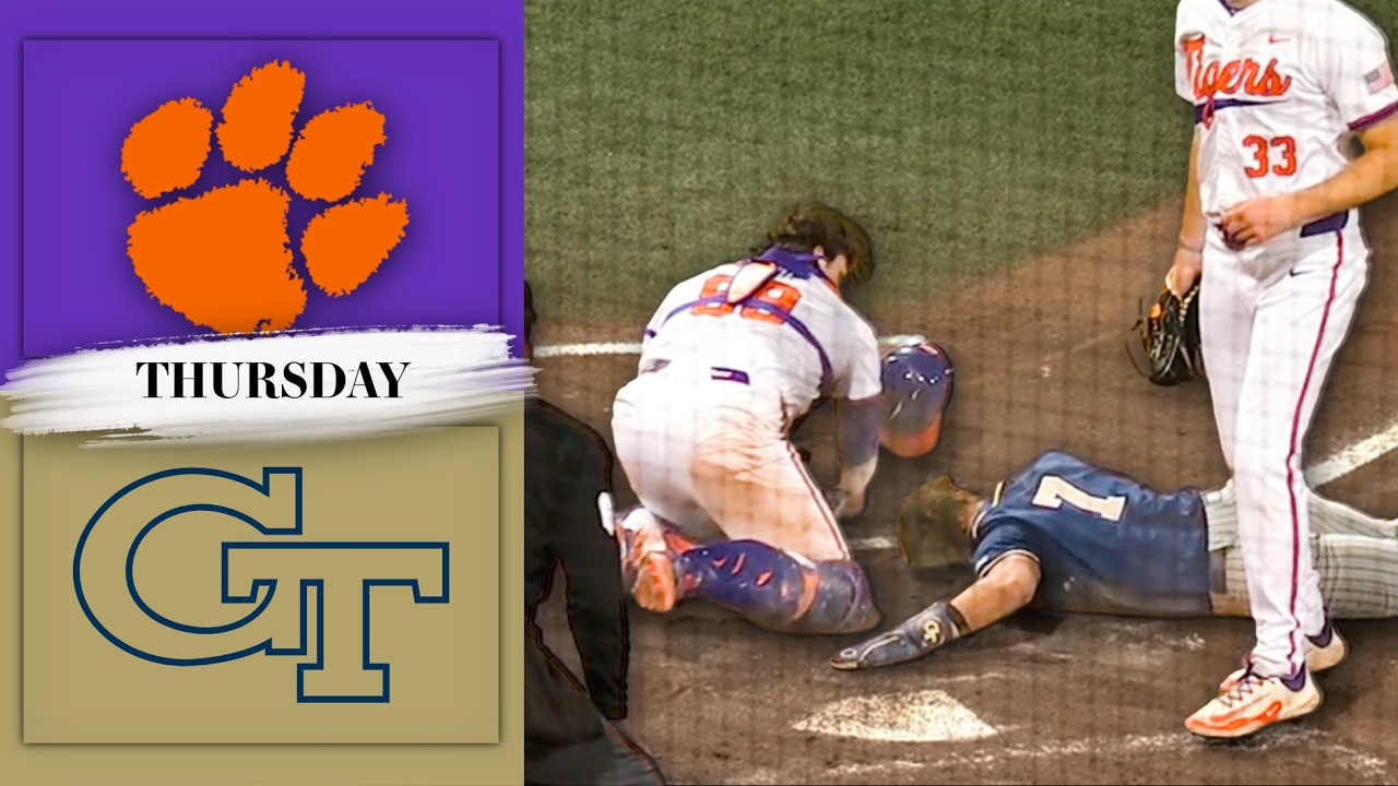 #4 Georgia Tech vs #10 Clemson Game 1 Highlights | HOME PLATE COLLISION