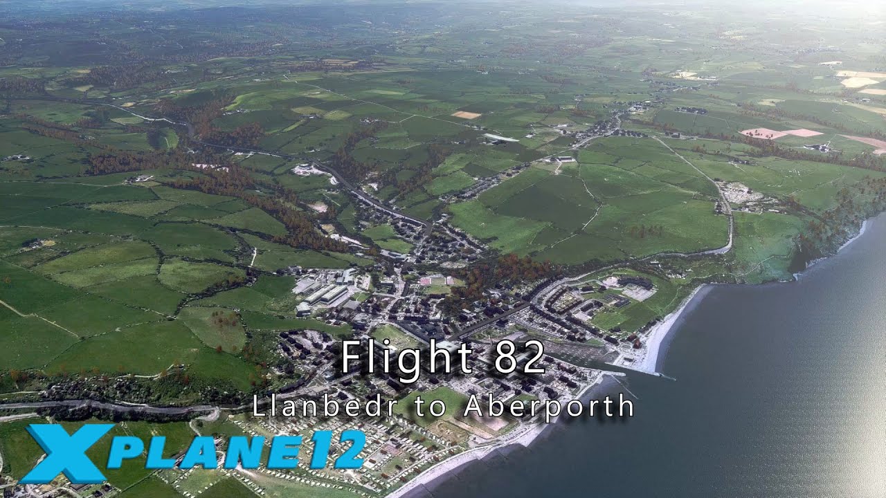 Flight 82: Llanbedr - West Wales Aberporth, with X-Plane 12 & Orbx True-Earth GB scenery.