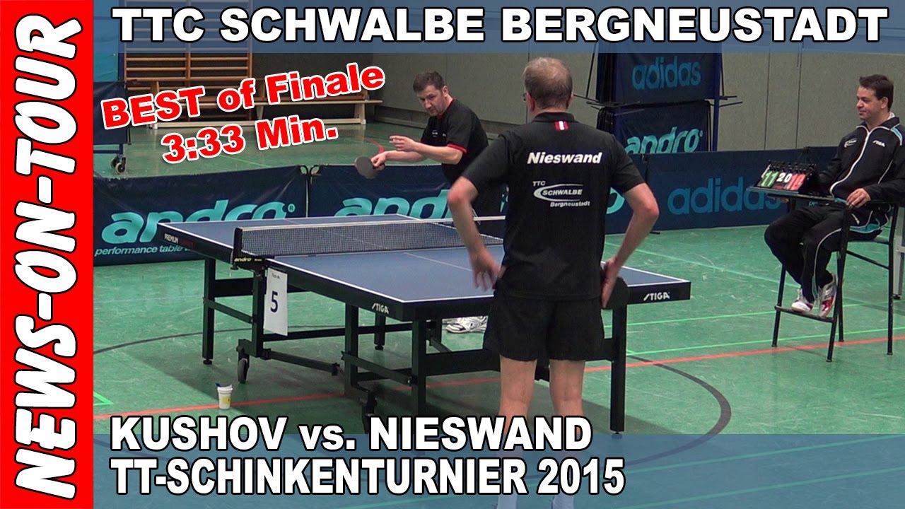 Tischtennis Europameister vs Weltmeister! KUSHOV vs. NIESWAND. Vorgabeturnier Schwalbe Bergneustadt