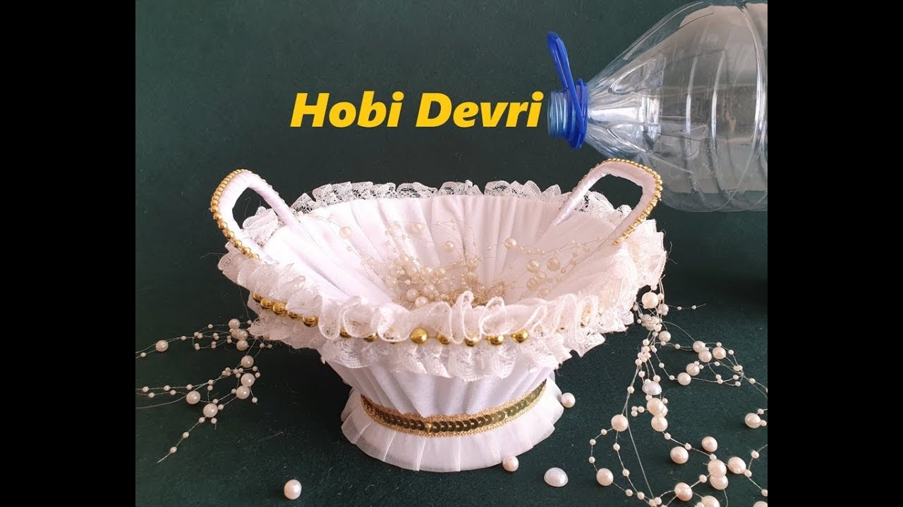 DIY Making Basket With Plastic Bottles and Cd,Gift Basket,Organizer, Plastik Şişeden Sepet Yapımı