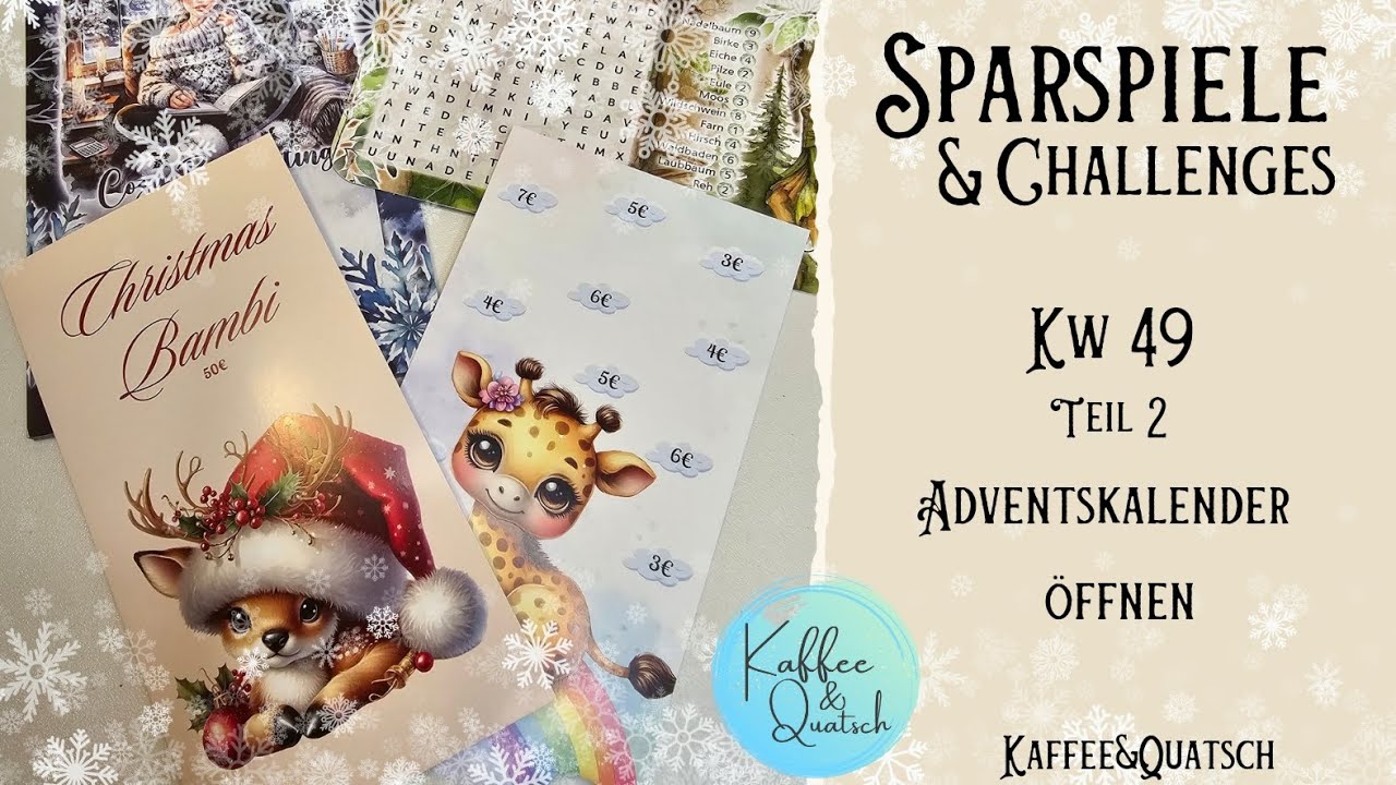 Sparspiele und Challenges 🎄 KW49 🎄 Kalender öffen🎄 Nikolaus