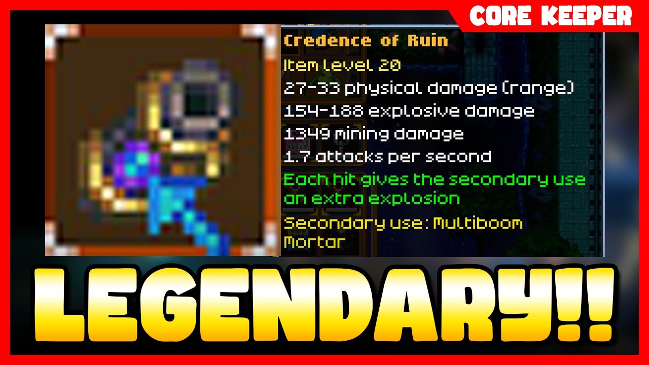 Core Keeper &ndash; How to Get CREDENCE OF RUIN New Legendary Bazooka (Full Item Guide)