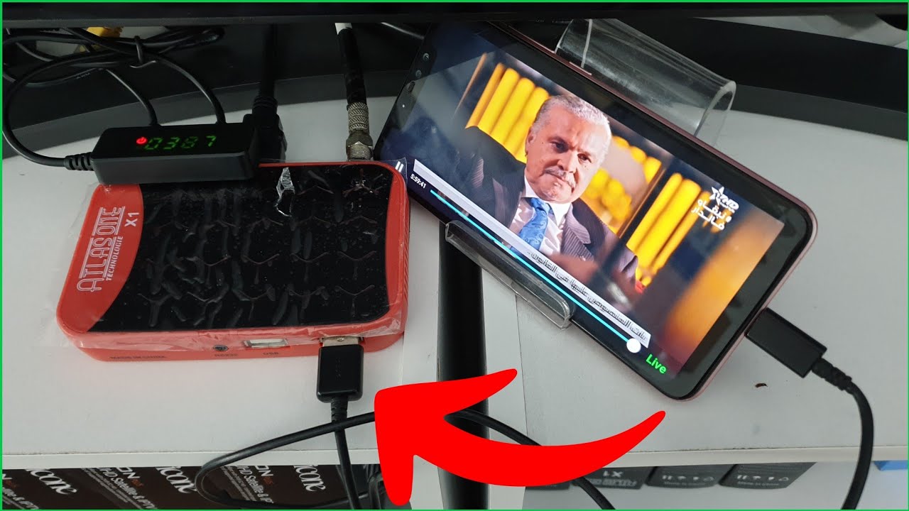 ? شاهد😱  ماذا يحدث عند توصيل الهاتف مع الرسيفر