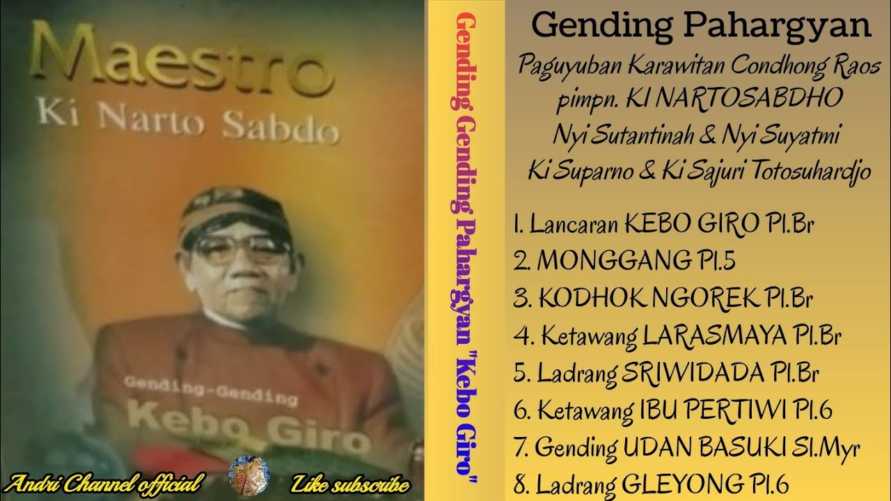 Ladrang Gleyong Pl.6 Ki Nartosabdho Karawitan Condhong Raos