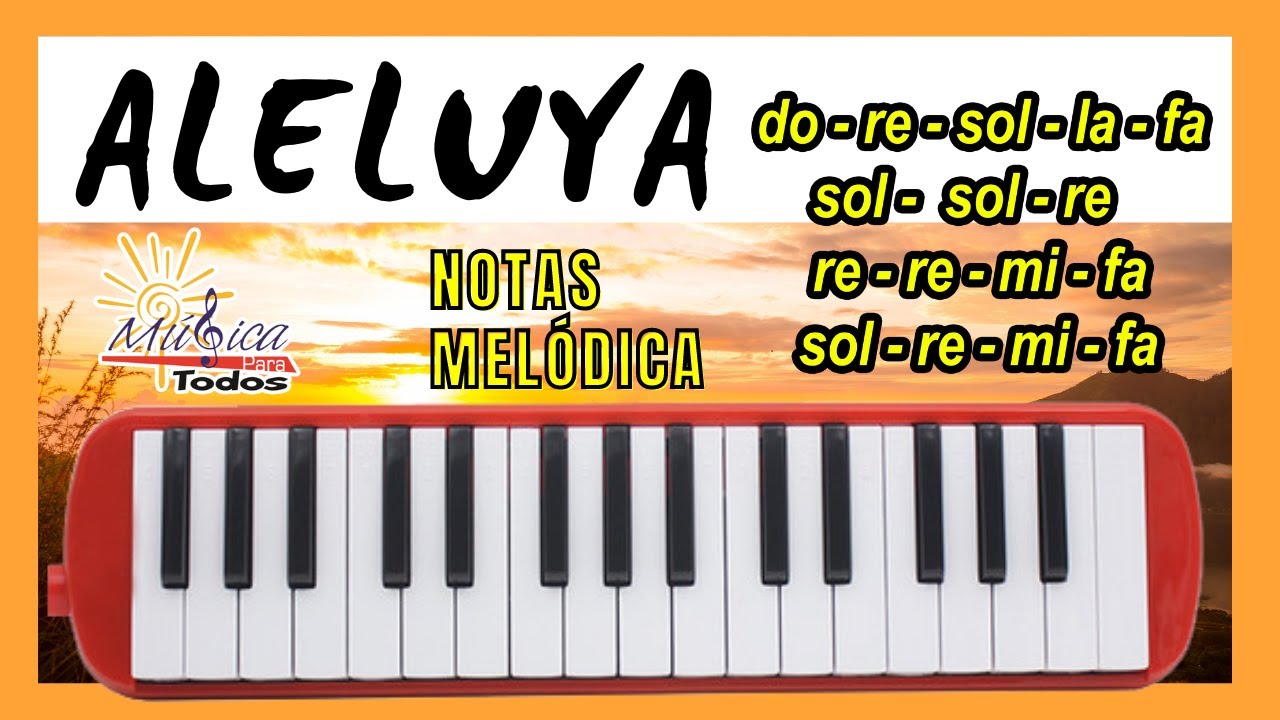 Cómo tocar ALELUYA en MELÓDICA fácil► ✅ Tutorial con animación (Hallelujah)