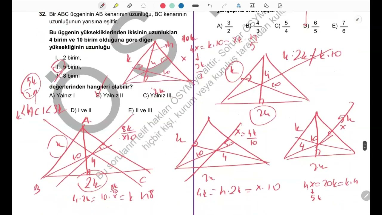 2024 AYT TRİGONOMETRİ VE GEOMETRİ  ÇÖZÜMLERİ