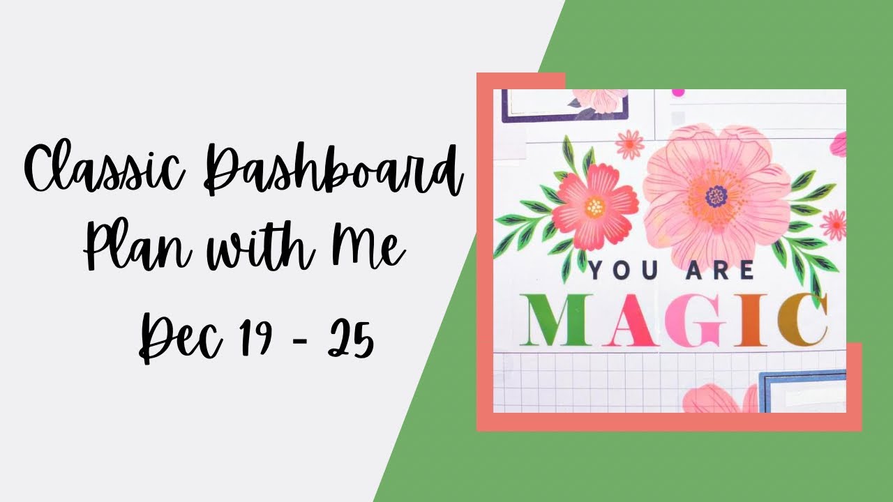Classic Dashboard Plan with Me || December 19 - 25
