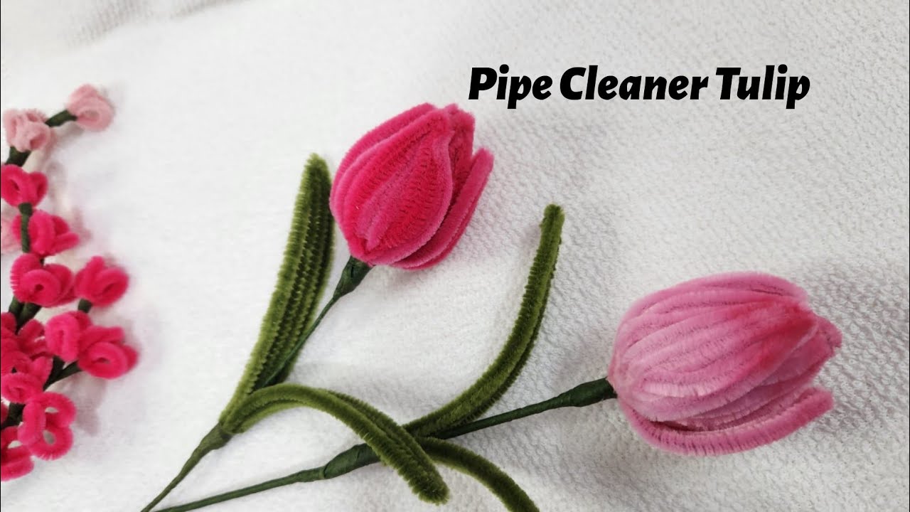 Pipe cleaner tulip | Pipe cleaner flower | Simple flower diy