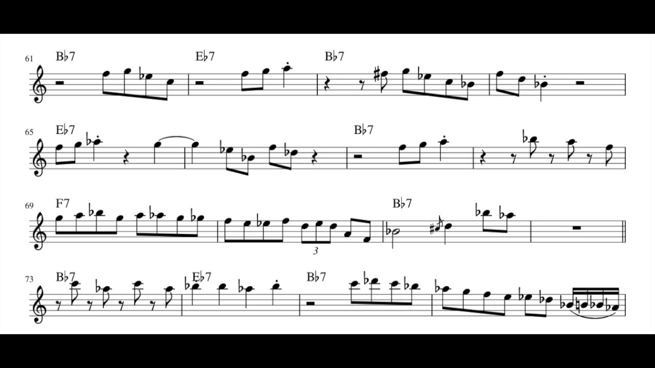 Straight No Chaser - Charlie Rouse (transcription)