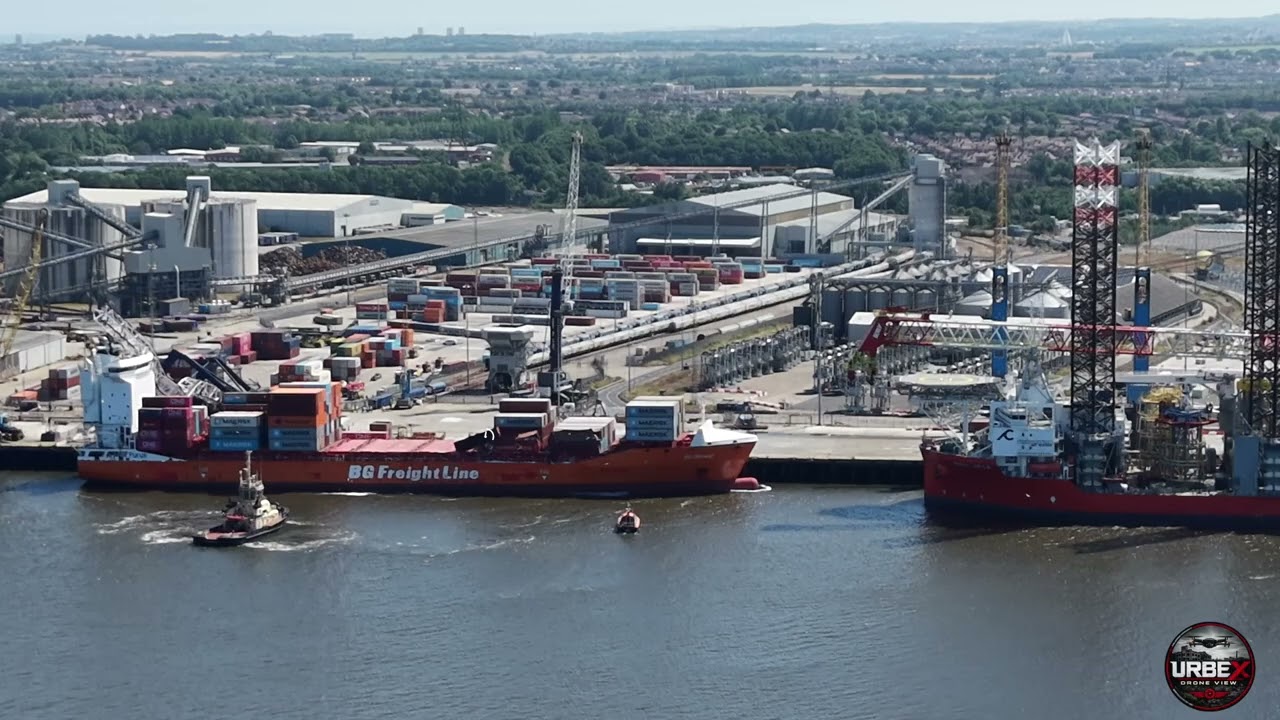 Crane Collapses at Port of Tyne 🚨 Massive Port Accident (Drone Footage)
