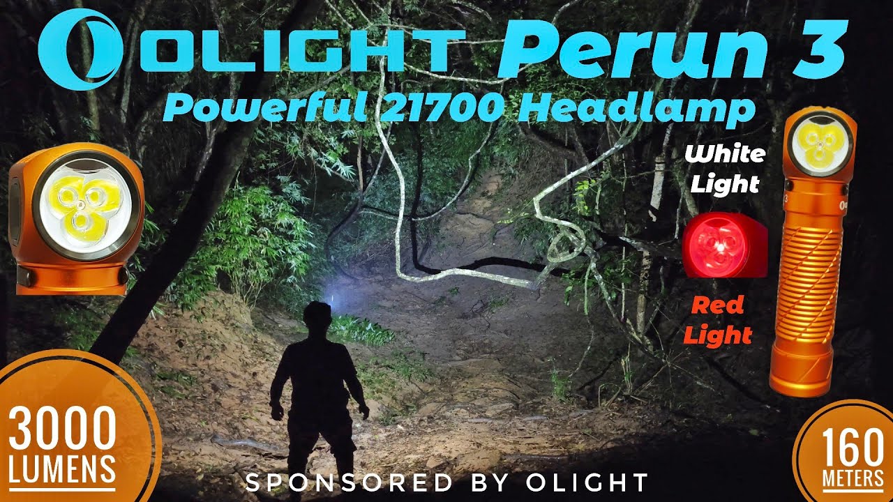 New 2024 OLIGHT Perun 3 - Powerful 21700 Headlamp 3000 lm & Comparison with Olight Perun 2