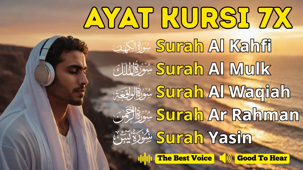 Night Calm with the Holy Quran | Beautiful Murottal Al-Kahfi, Al-Mulk, Ar-Rahman, Yasin, Al-Waqiah