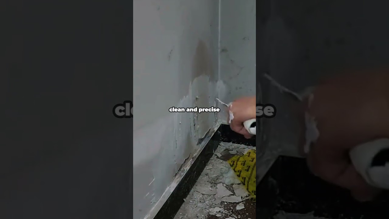 "Satisfying Wall Repair Technique | Fixing Damaged Wall with Putty Knife | Smooth Plastering ASMR"