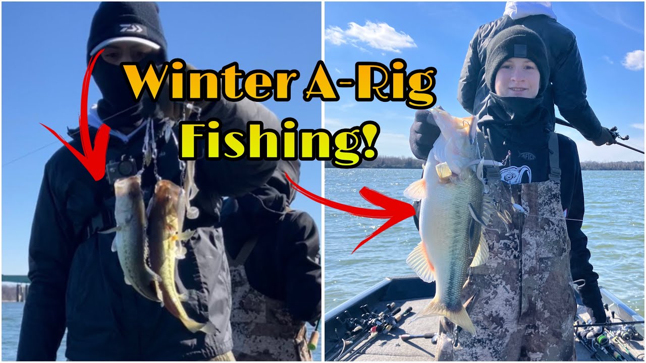 Winter A-Rig Fishing For Wheeler Lake Bass! (2 Fish in 1 Cast!) #faith #fishing