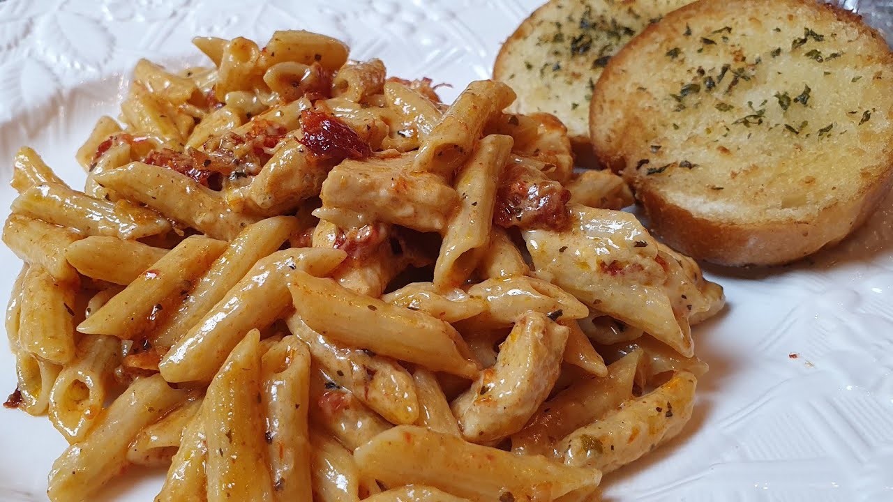 Receta de PASTA PENNE en CREMA de TOMATE DESHIDRATADO, Deliciosa!!! video #48