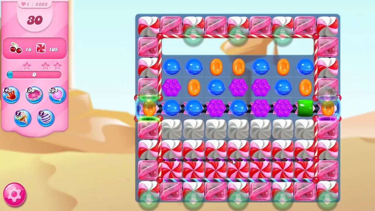 Candy Crush Saga Level 8362 NO BOOSTERS