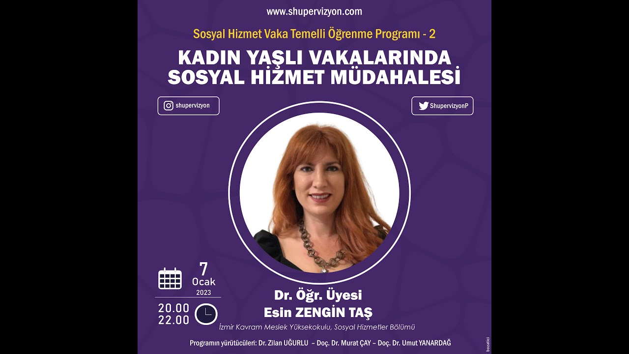 3. Ders: Kadın Yaşlı Vakalarında Sosyal Hizmet Müdahalesi - Vaka Temelli Öğrenme 2 - Shupervizyon