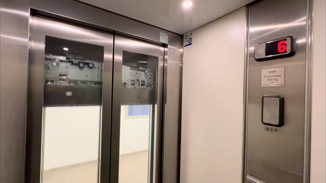 REFURBISHED!! 2002 KONE MonoSpace MRL Traction Elevators @ P-Garage Anna, Malmö, Sweden.