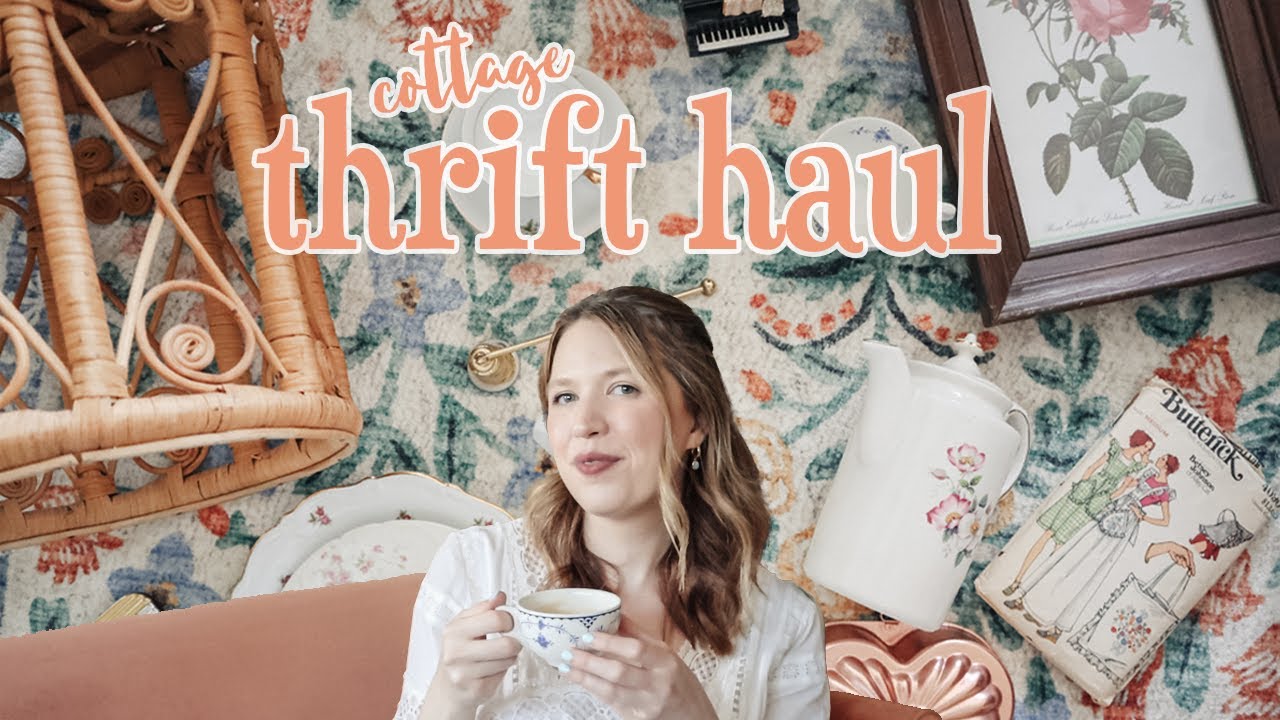 THE CUTEST COTTAGE THRIFT HAUL  🕯️🧺☕✨ Cozy Vintage Home Decor Finds